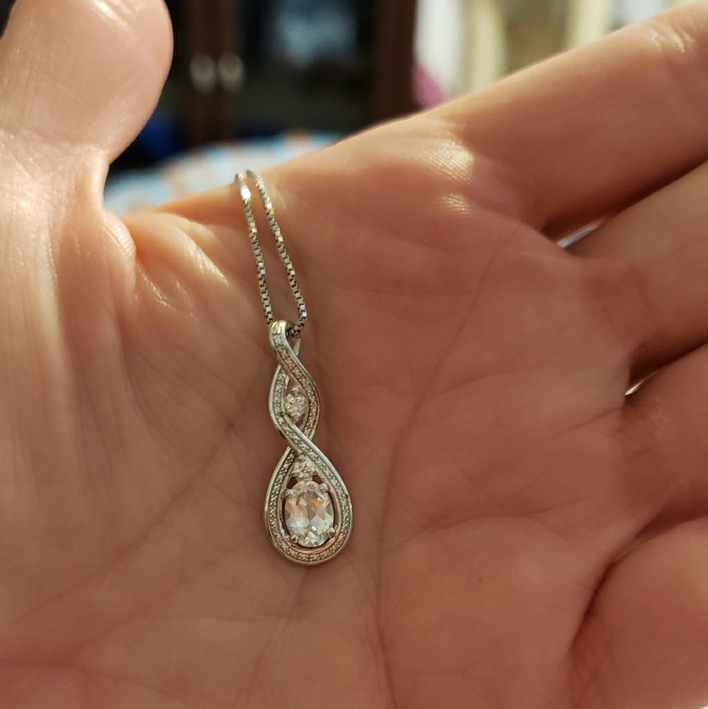 White Sapphire Necklace